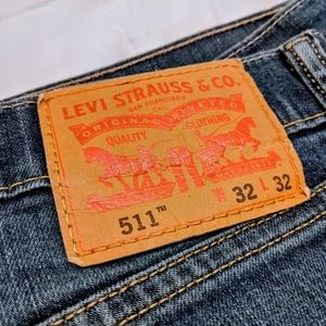Levi's 511 32×32 Slim Fit Denim Blue Jeans